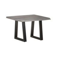 Table basse avec bord naturel 60x60x40 cm Bois d'acacia massif