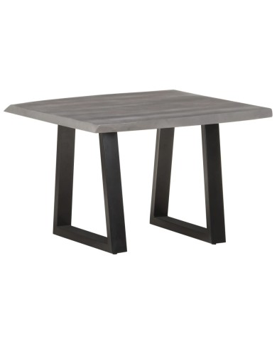 Table basse avec bord naturel 60x60x40 cm Bois d'acacia massif