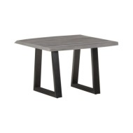 Table basse avec bord naturel 60x60x40 cm Bois d'acacia massif