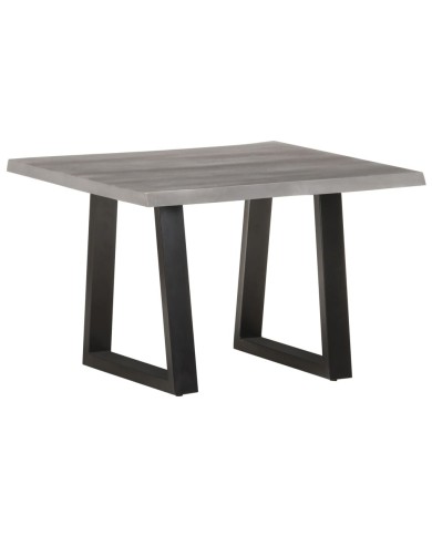 Table basse avec bord naturel 60x60x40 cm Bois d'acacia massif