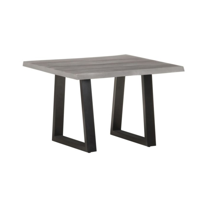 Table basse avec bord naturel 60x60x40 cm Bois d'acacia massif