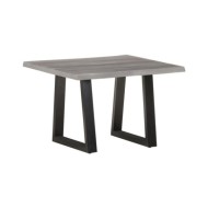 Table basse avec bord naturel 60x60x40 cm Bois d'acacia massif
