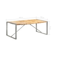 Table à dîner 200x100x75 cm Bois de manguier massif brut