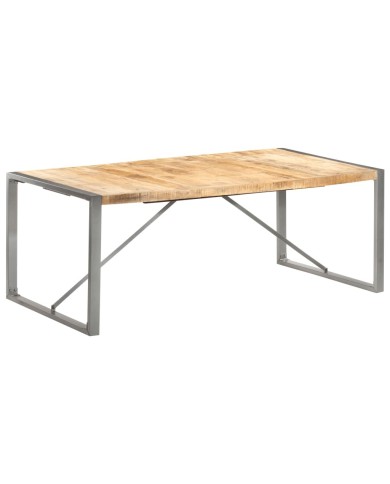 Table à dîner 200x100x75 cm Bois de manguier massif brut