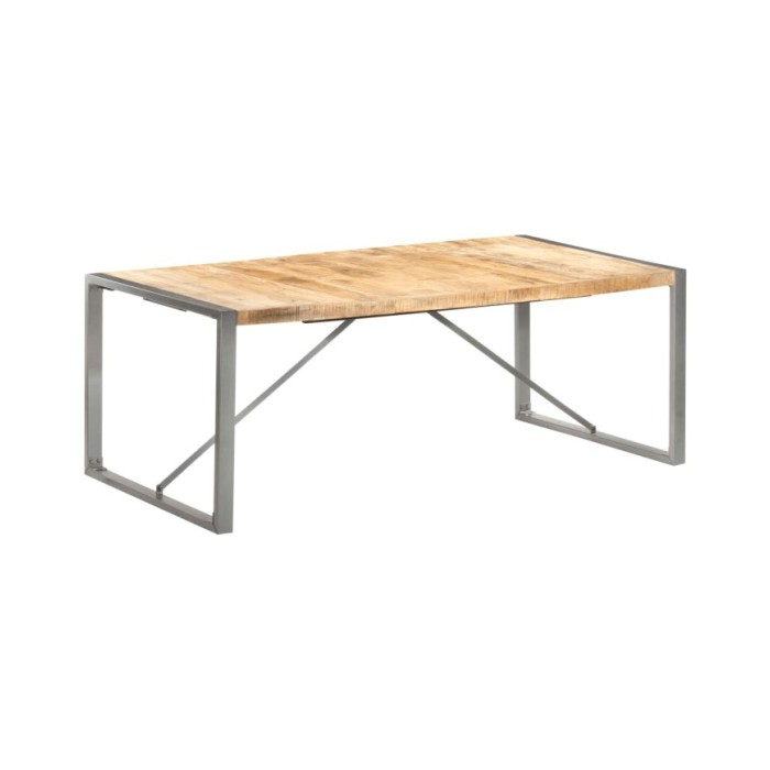 Table à dîner 200x100x75 cm Bois de manguier massif brut