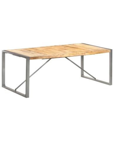 Table à dîner 200x100x75 cm Bois de manguier massif brut