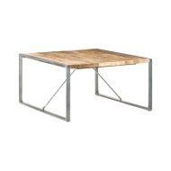 Table de salle à manger 140x140x75 cm Bois de manguier brut
