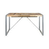 Table de salle à manger 140x140x75 cm Bois de manguier brut