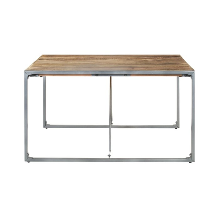 Table de salle à manger 140x140x75 cm Bois de manguier brut