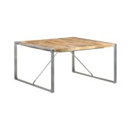 Table de salle à manger 140x140x75 cm Bois de manguier brut