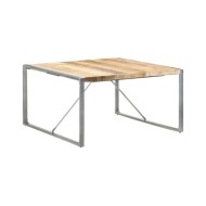 Table de salle à manger 140x140x75 cm Bois de manguier brut