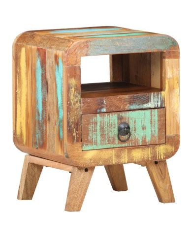 Table de chevet 30x30x41 cm Bois de récupération massif