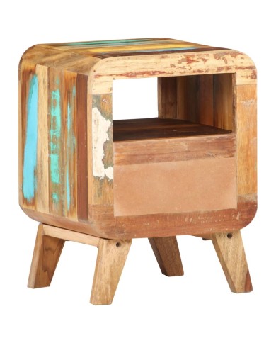 Table de chevet 30x30x41 cm Bois de récupération massif