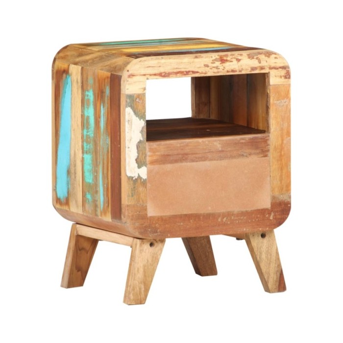 Table de chevet 30x30x41 cm Bois de récupération massif