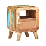 Table de chevet 30x30x41 cm Bois de récupération massif