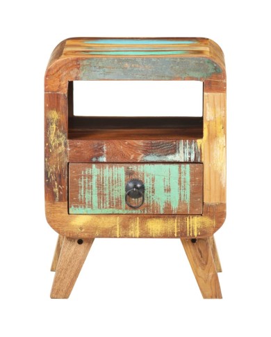 Table de chevet 30x30x41 cm Bois de récupération massif