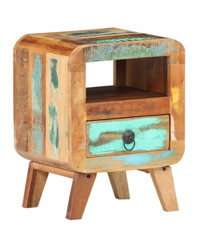 Table de chevet 30x30x41 cm Bois de récupération massif
