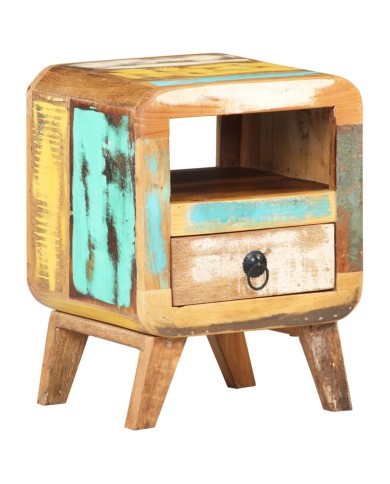 Table de chevet 30x30x41 cm Bois de récupération massif