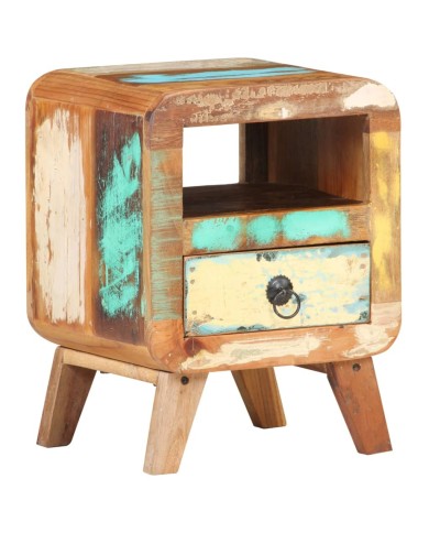 Table de chevet 30x30x41 cm Bois de récupération massif