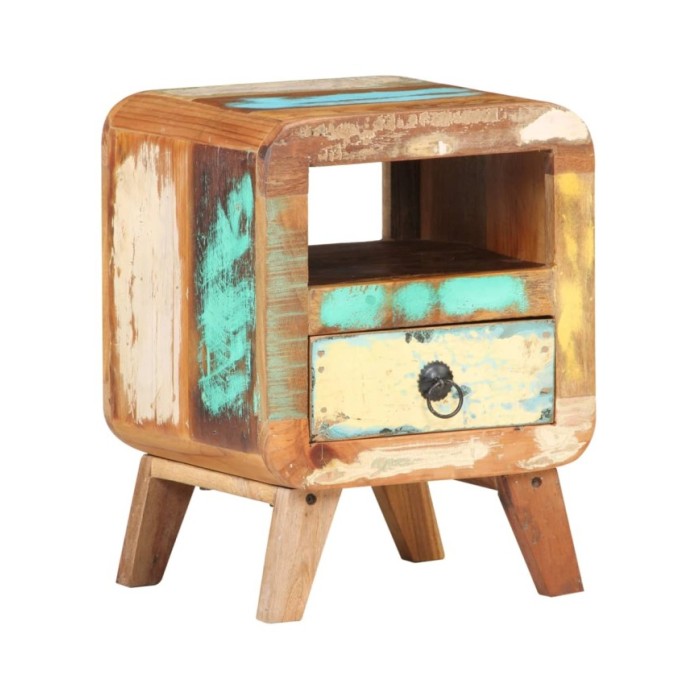 Table de chevet 30x30x41 cm Bois de récupération massif