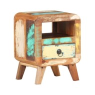 Table de chevet 30x30x41 cm Bois de récupération massif