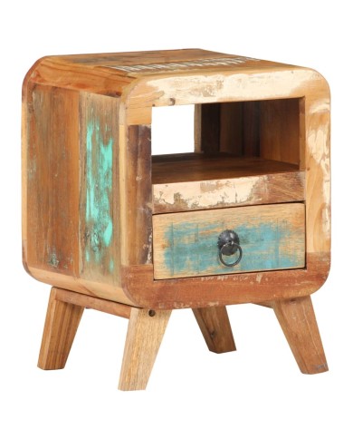 Table de chevet 30x30x41 cm Bois de récupération massif