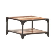 Table basse 60x60x35 cm Bois de récupération massif