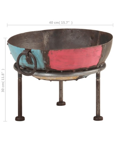 Foyer rustique coloré Ø 40 cm Fer