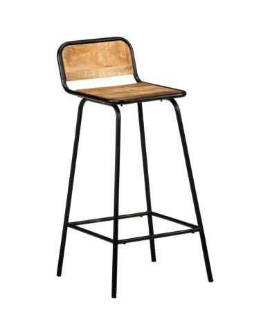 Chaises de bar 4 pcs Bois de manguier solide