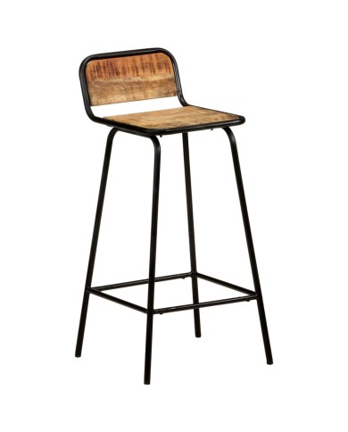 Chaises de bar 4 pcs Bois de manguier solide