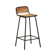 Chaises de bar 4 pcs Bois de manguier solide