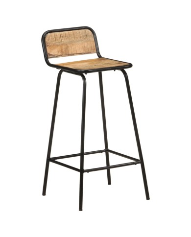 Chaises de bar 4 pcs Bois de manguier solide