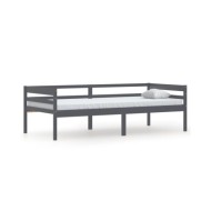 Cadre de lit Gris foncé Bois de pin massif 90x200 cm