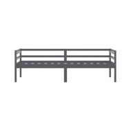 Cadre de lit Gris foncé Bois de pin massif 90x200 cm
