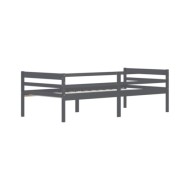 Cadre de lit Gris foncé Bois de pin massif 90x200 cm