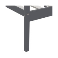 Cadre de lit Gris foncé Bois de pin massif 90x200 cm