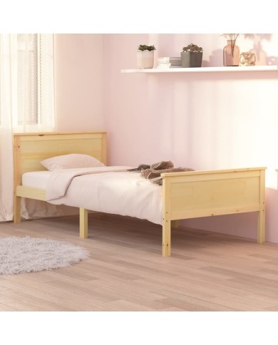 Cadre de lit Bois de pin massif 100x200 cm