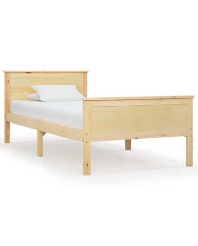 Cadre de lit Bois de pin massif 100x200 cm