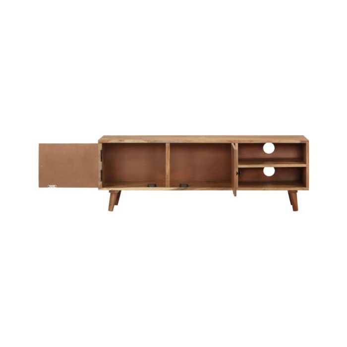 Meuble TV 115x30x39 cm Bois d'acacia massif