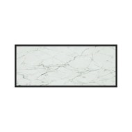 Table basse Noir avec verre marbre blanc 120x50x35 cm