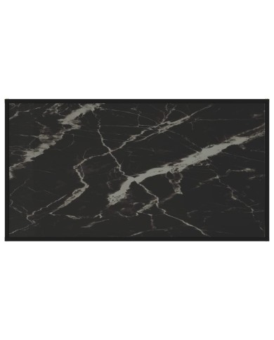 Table basse Noir 120x60x35 cm Verre trempé