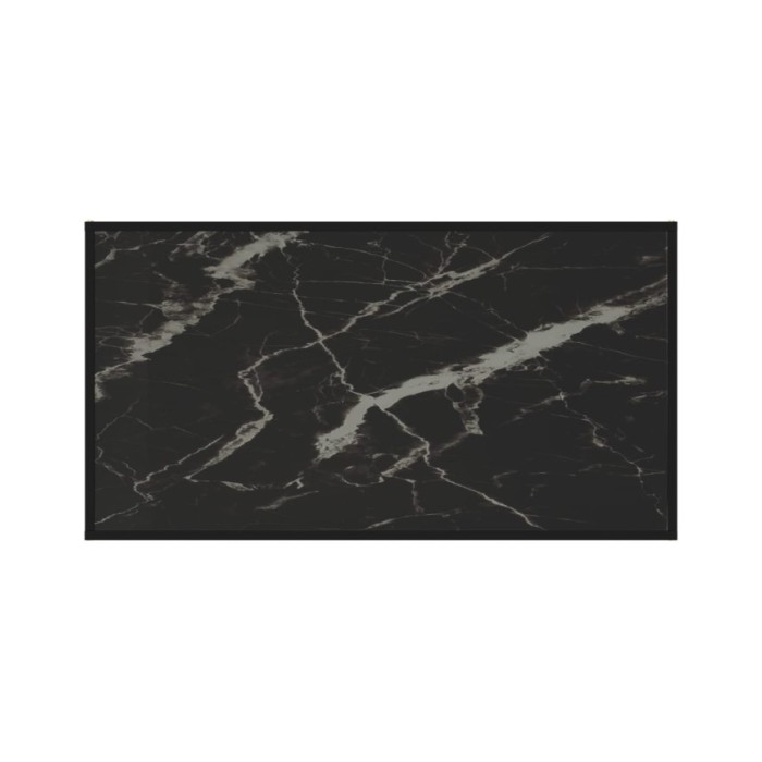 Table basse Noir 120x60x35 cm Verre trempé