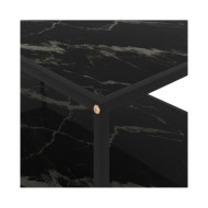 Table basse Noir 120x60x35 cm Verre trempé