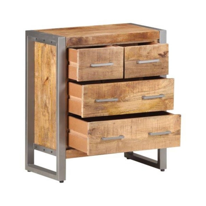 Buffet 60x35x70 cm Bois de manguier brut