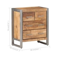 Buffet 60x35x70 cm Bois de manguier brut