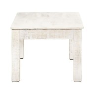 Table basse Blanc 110x60x45 cm Bois de manguier massif