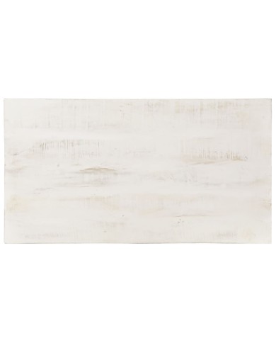 Table basse Blanc 110x60x45 cm Bois de manguier massif
