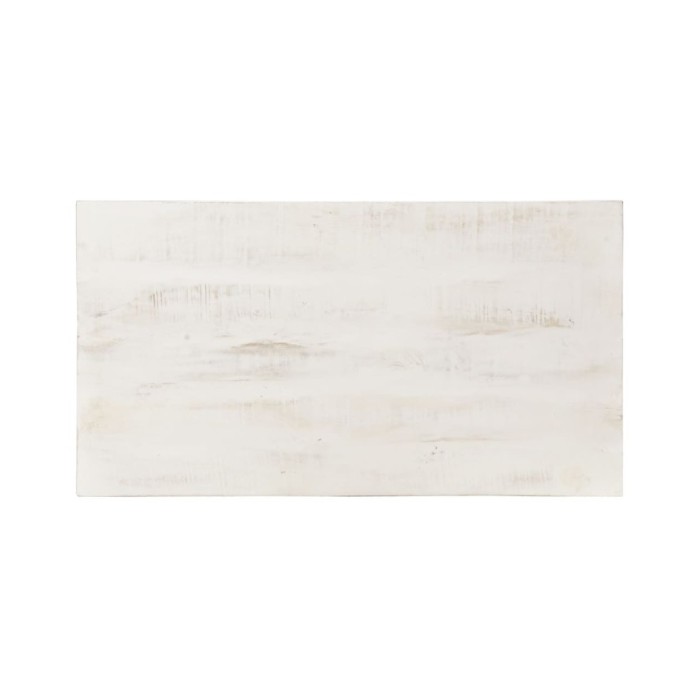 Table basse Blanc 110x60x45 cm Bois de manguier massif