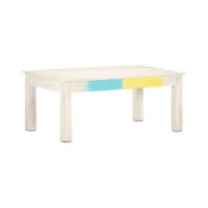 Table basse Blanc 110x60x45 cm Bois de manguier massif