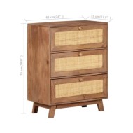 Buffet 61x35x76 cm Bois de manguier massif